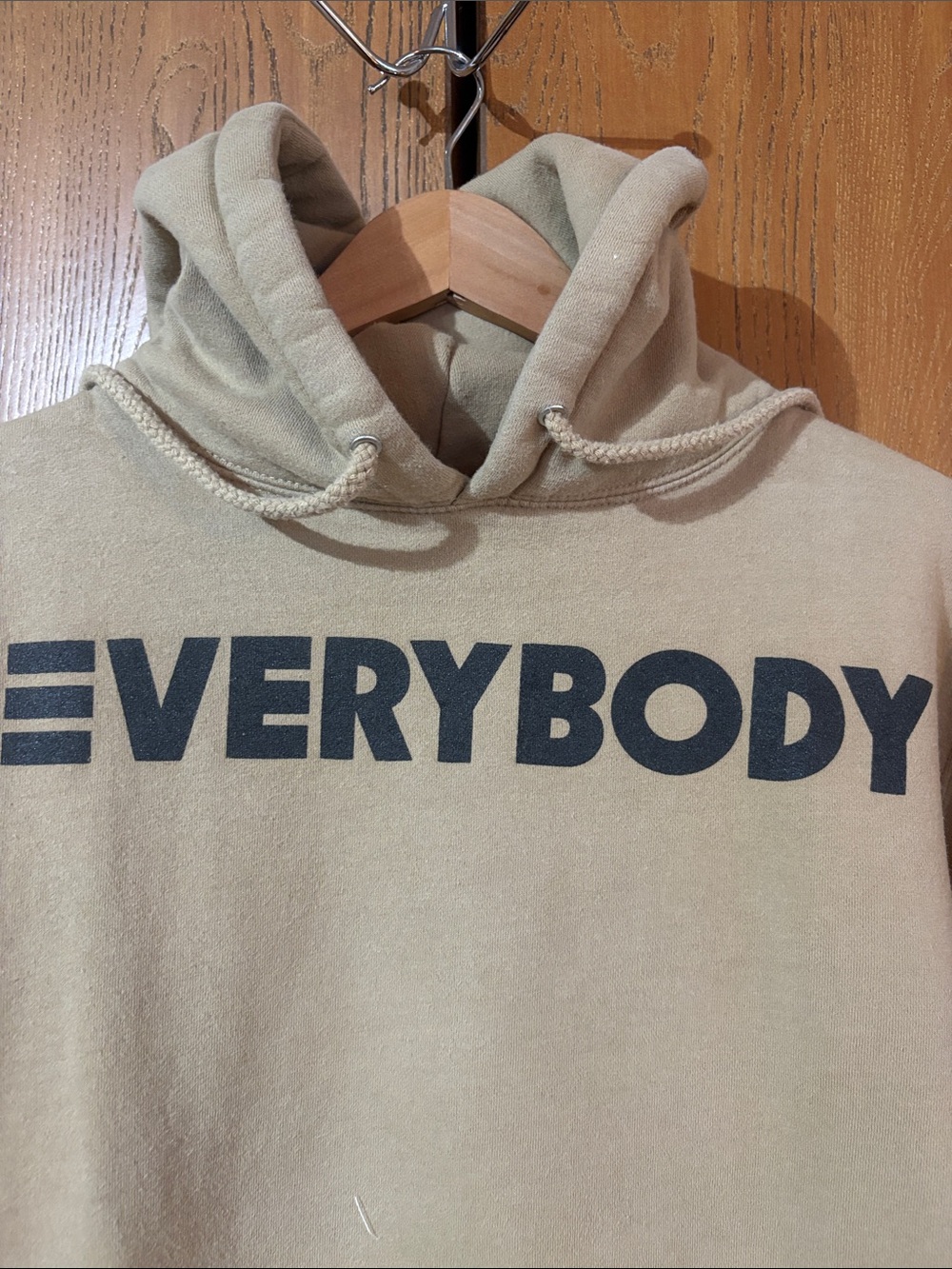 Everybody Logo Men's Hoodie - Tan - Picture 2 of 4
